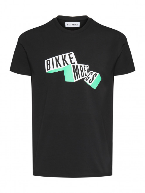 Футболка из хлопка с контрастным принтом Bikkembergs - Общий вид